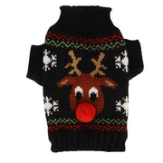 Rudolph Reindeer Christmas Dog Sweater