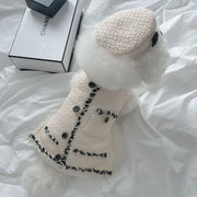 Chic Chanel-Inspired Tweed Hat & Dog Dress