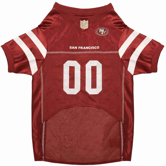 NFL San Francisco 49ers Striped Mesh Dog Jersey