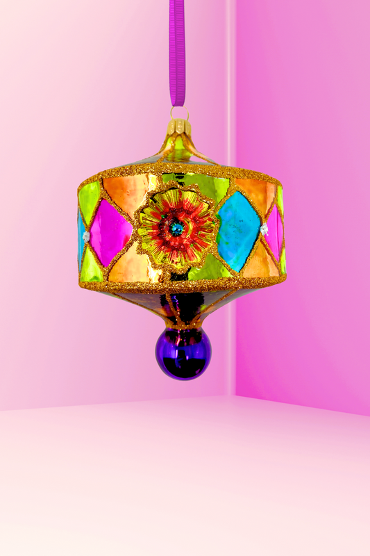 Santiago Reflector Polish Glass Ornament - Southlake Paws