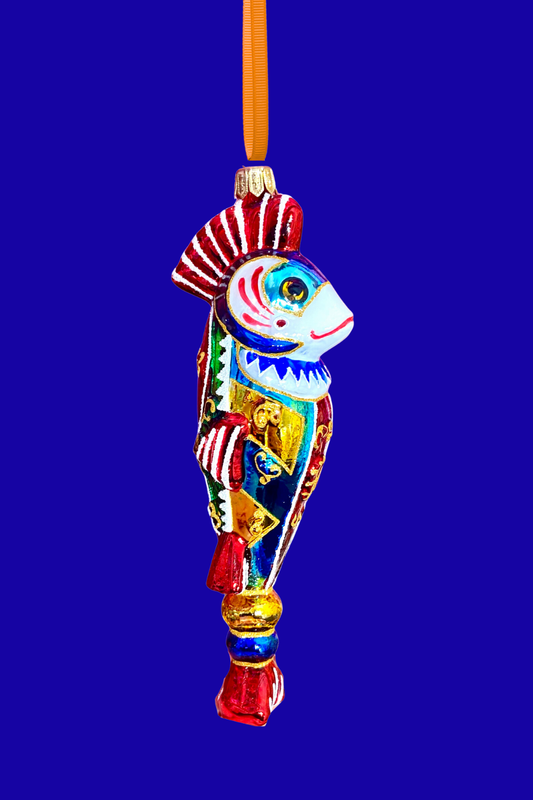Sicilian Sardine Glass Christmas Ornament - Southlake Paws