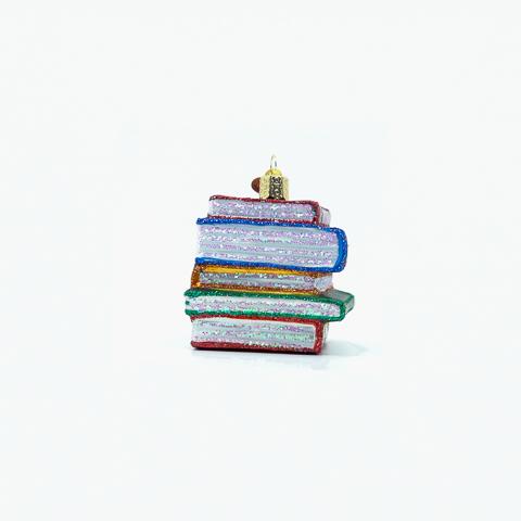 Stack Of Books Ornament - Southlake Paws