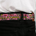 Load image into Gallery viewer, BD Wings Logo CLOSE-UP Full Color Black Silver Seatbelt Belt - Born to Raise Hell Pink Webbing
