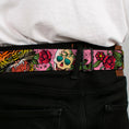 Load image into Gallery viewer, BD Wings Logo CLOSE-UP Full Color Black Silver Seatbelt Belt - Death Before Dishonor Pink Webbing

