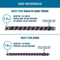 Load image into Gallery viewer, BD Wings Logo CLOSE-UP Full Color Black Silver Seatbelt Belt - Plaid X2 Navy/White/Orange Webbing

