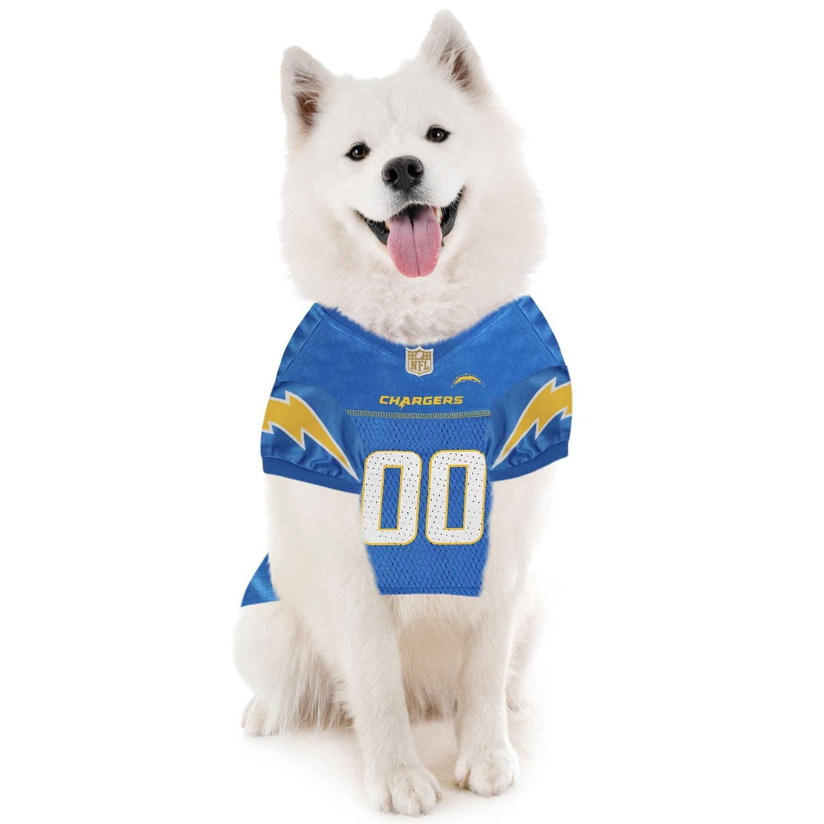 NFL Los Angeles Chargers Striped Mesh Dog Jersey