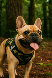 Parisian Pet 'Step-In Harness' for Dogs & Cats – Comfortable Camo Harness, Adjustable Fit for Small & Large Pets, Green