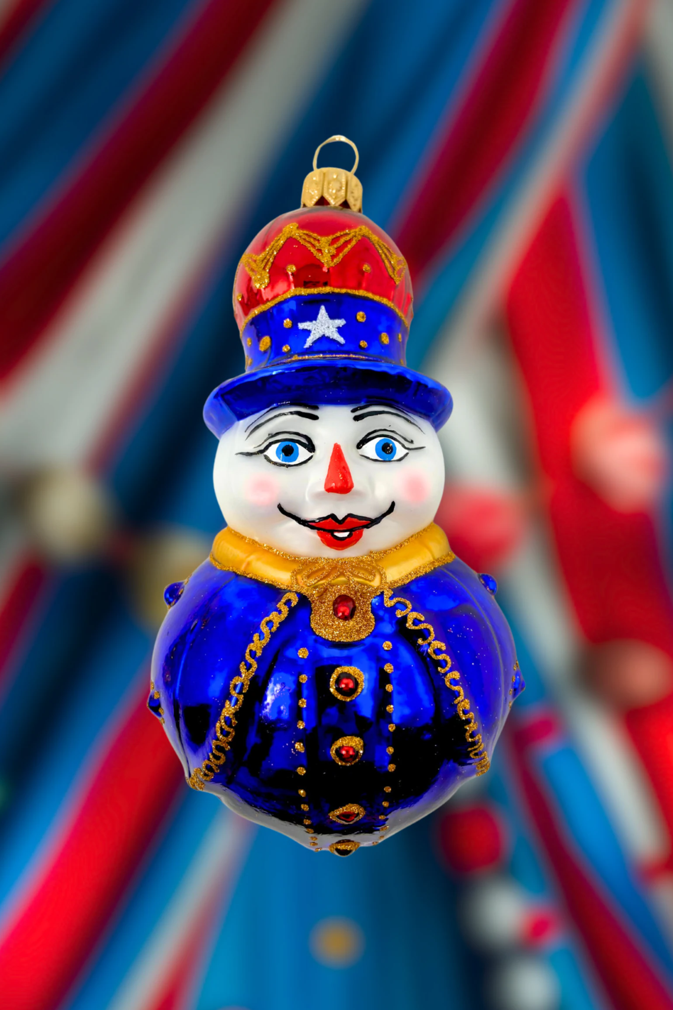 Sheriff Snowman Glass Ornament - Southlake Paws