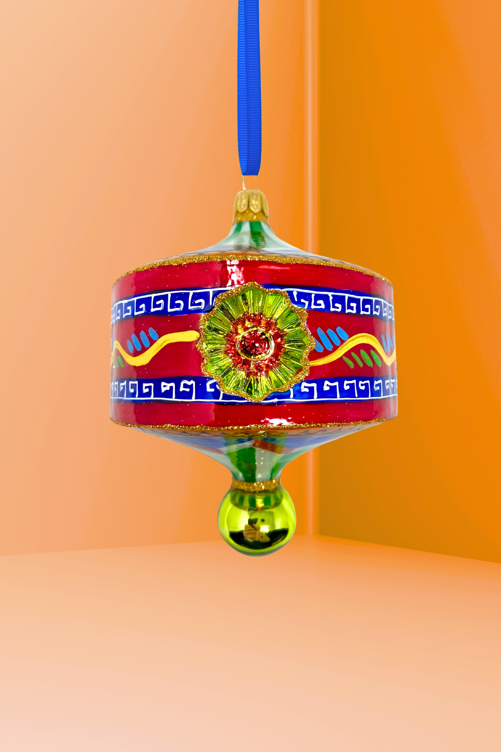 Sinfonia Lantern Glass Christmas Ornament - Southlake Paws