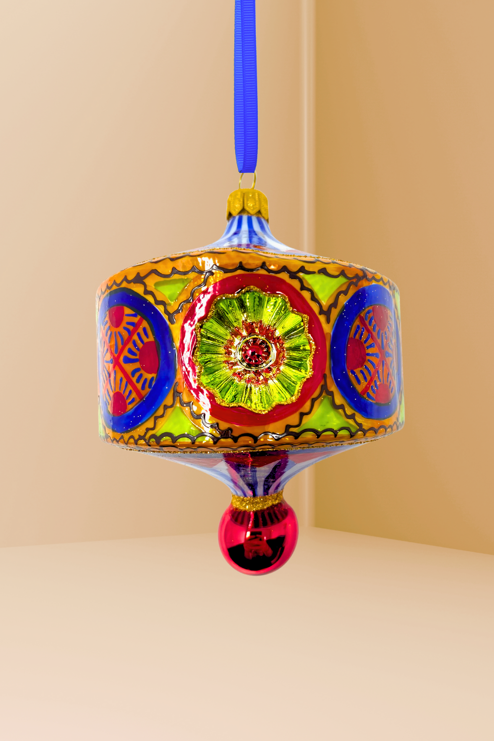 Sirena Lantern Glass Christmas Ornament - Southlake Paws