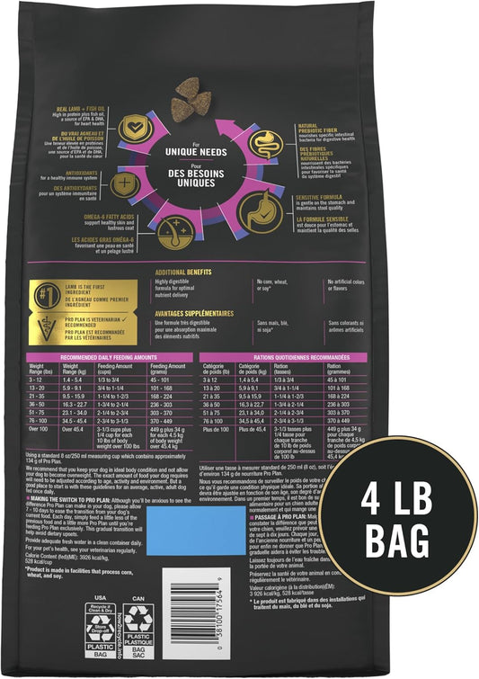 Purina Pro Plan Sensitive Skin & Sensitive Stomach Lamb & Oat Meal Formula 