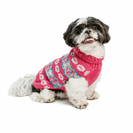 Alpaca Rose Fairisle Dog Sweater