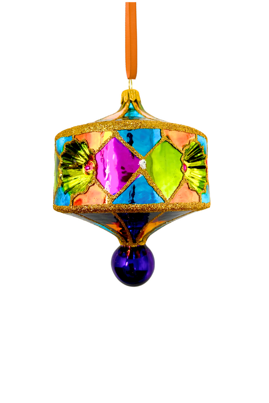 South Beach Reflector Polish Glass Ornament - Southlake Paws