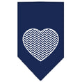 Load image into Gallery viewer, Pet and Dog Bandana Screen Printed, "Chevron Heart"
