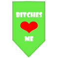 Load image into Gallery viewer, Pet and Dog Bandana Screen Printed, "Bitches Love Me"
