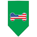 Load image into Gallery viewer, Pet and Dog Bandana Screen Printed, "Bone Shaped American Flag"
