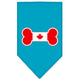 Load image into Gallery viewer, Pet and Dog Bandana Screen Printed, "Bone Shaped Canadian Flag"
