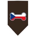 Load image into Gallery viewer, Pet and Dog Bandana Screen Printed,  "Bone Shaped Czech Republic Flag"
