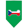 Load image into Gallery viewer, Pet and Dog Bandana Screen Printed,  "Bone Shaped Czech Republic Flag"
