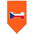 Load image into Gallery viewer, Pet and Dog Bandana Screen Printed,  "Bone Shaped Czech Republic Flag"
