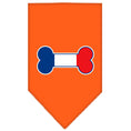 Load image into Gallery viewer, Pet and Dog Bandana Screen Printed, "Bone Shaped France Flag"

