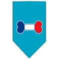 Load image into Gallery viewer, Pet and Dog Bandana Screen Printed, "Bone Shaped France Flag"
