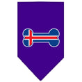 Load image into Gallery viewer, Pet and Dog Bandana Screen Printed, "Bone Shaped Iceland Flag"
