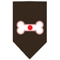 Load image into Gallery viewer, Pet and Dog Bandana Screen Printed, "Bone Shaped Flag Japan"
