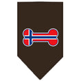 Load image into Gallery viewer, Pet and Dog Bandana Screen Printed, "Bone Shaped Norway Flag"
