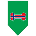 Load image into Gallery viewer, Pet and Dog Bandana Screen Printed, "Bone Shaped Norway Flag"
