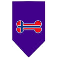 Load image into Gallery viewer, Pet and Dog Bandana Screen Printed, "Bone Shaped Norway Flag"
