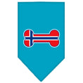 Load image into Gallery viewer, Pet and Dog Bandana Screen Printed, "Bone Shaped Norway Flag"
