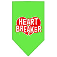 Load image into Gallery viewer, Pet and Dog Bandana Screen Printed, "Heart Breaker"
