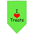 Load image into Gallery viewer, Pet and Dog Bandana Screen Printed, "I Love Treats"
