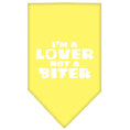 Load image into Gallery viewer, Pet and Dog Bandana Screen Printed,  "I'm a Lover, Not A Biter"
