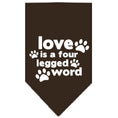 Load image into Gallery viewer, Pet and Dog Bandana Screen Printed, "Love Is A Four Legged Word"
