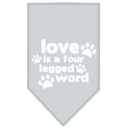 Load image into Gallery viewer, Pet and Dog Bandana Screen Printed, "Love Is A Four Legged Word"
