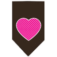 Load image into Gallery viewer, Pet and Dog Bandana Screen Printed, "Pink Swiss Dot Heart"
