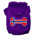 Load image into Gallery viewer, Pet, Dog & Cat Hoodie Screen Printed, "Bone Shaped Norway Flag"
