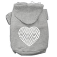 Load image into Gallery viewer, Pet Hoodie Screen Printed, "Chevron Heart"
