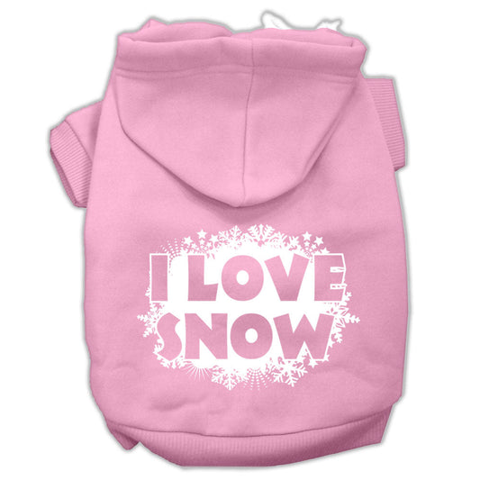 I Love Snow Christmas Pet Hoodie