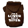 Load image into Gallery viewer, Pet Hoodie "I'm A Lover, Not A Biter"
