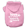 Load image into Gallery viewer, Pet Dog & Cat Hoodie Screen Printed, "Love Is A Four Legged Word"
