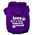 Load image into Gallery viewer, Pet Dog & Cat Hoodie Screen Printed, "Love Is A Four Legged Word"
