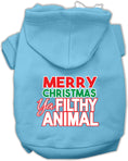 Load image into Gallery viewer, Christmas Pet Hoodie "Merry Christmas Ya Filthy Animal"
