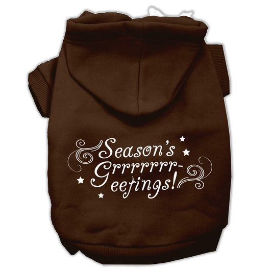 Christmas Pet Hoodie Screen Printed, "Season's Greetings"