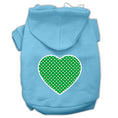 Load image into Gallery viewer, Pet Hoodie "Green Swiss Dots Heart"
