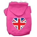 Load image into Gallery viewer, Pet Hoodie "British Flag Heart"
