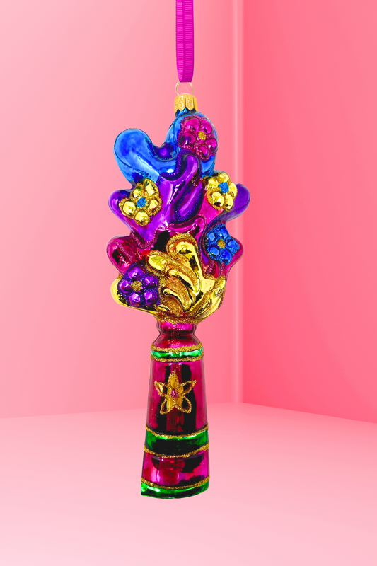 Splashes of Color Polish Glass Ornament - Southlake Paws