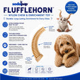 Load image into Gallery viewer, Southlake Paws Flufflehorn Dental Antler - XL indestructible nylon dog chew toy with textured ridges for cleaning teeth.
